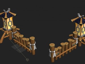 cartoon edition - city wall 02 3Dモデル