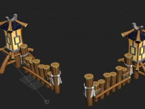 cartoon edition - city wall 02 3D Model