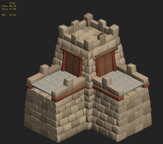 cartoon edition - wall 03 3D-Modell .c4d .max .obj .3ds .fbx .stl .blend 