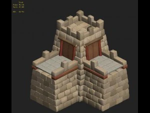 мультяшное издание - стена 03 3D Модель