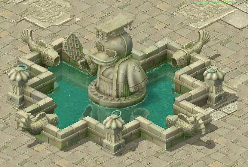 cartoon version - city center iconic fountain 3D Model .c4d .max .obj .3ds .fbx .stl .blend 