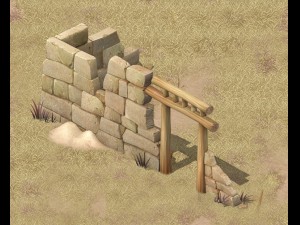 cartoon version - village ruins 3D Model