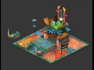 cartoon version - hell entrance judge 3D Model