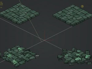 cartoon version - floor tiles 3D Model