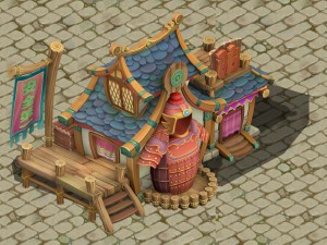 cartoon version - armor shop Model 3D