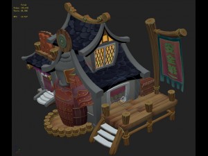 cartoon version - armor shop Model 3D