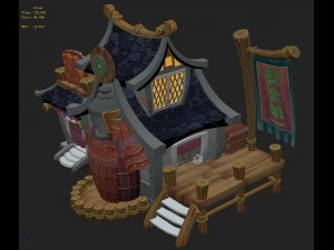 cartoon version - armor shop 3D Model