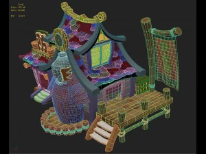 cartoon version - armor shop 3D Model