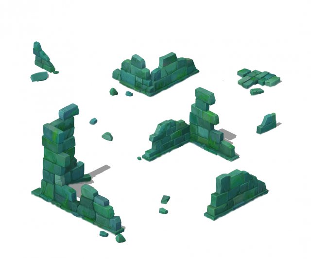 cartoon version - abandoned site 3D 模型 .c4d .max .obj .3ds .fbx .stl .blend