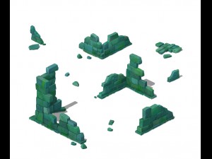 cartoon version - abandoned site 3D Model