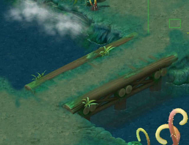 cartoon version - stems straight wooden bridge Model 3D .c4d .max .obj .3ds .fbx .stl .blend 
