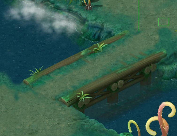 cartoon version - stems straight wooden bridge 3D Model .c4d .max .obj .3ds .fbx .stl .blend 