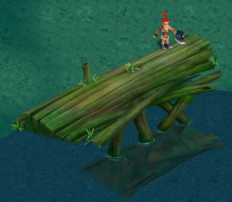 cartoon edition - ancient trees bridge 3D Model .c4d .max .obj .3ds .fbx .stl .blend 