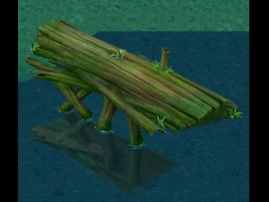 cartoon edition - ancient trees bridge 3D Model