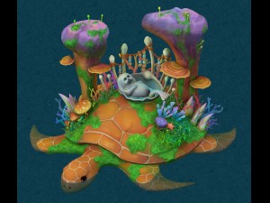 cartoon version - seabed entrance Modello 3D
