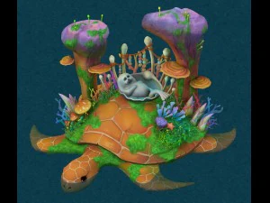 cartoon version - seabed entrance 3D Model