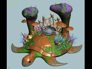 cartoon version - seabed entrance 3D Model