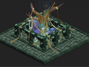 cartoon edition - sacrifice ancient tree 3D Model