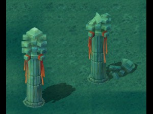cartoon version - pyramid front pillar 3D 模型