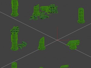 cartoon version - pyramid front pillar Modello 3D