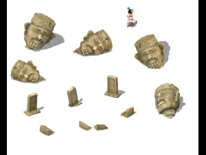 cartoon version - statue 03 3D Model
