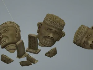 cartoon version - statue 03 3D Model
