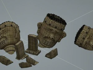 cartoon version - statue 03 3D Model