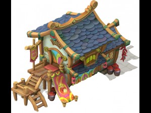 cartoon version - pub 3D Model