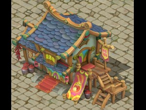 cartoon version - pub 3D Model