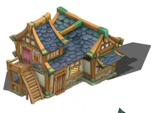 cartoon edition - house 04 3D Model