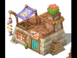 cartoon version - residential 0103 3D 모델