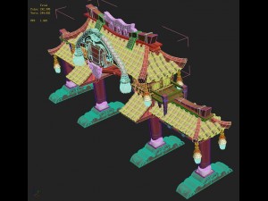 cartoon version - gate arch 3D Model