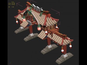 cartoon version - gate arch 3D Model