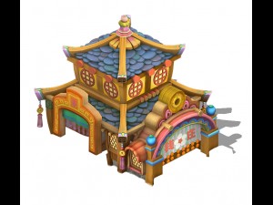 cartoon version - bank Modèle 3D