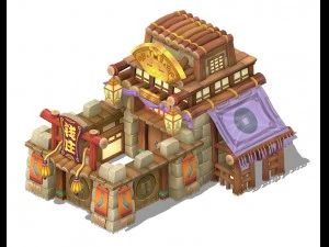 cartoon version - bank 03 3D Model