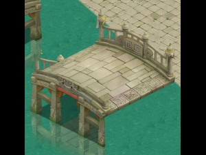 cartoon version - stone bridge Model 3D