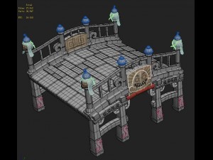 cartoon version - stone bridge Model 3D