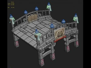 cartoon version - stone bridge 3D Model