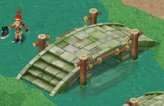 cartoon version - stone bridge 011 3D Model .c4d .max .obj .3ds .fbx .stl .blend