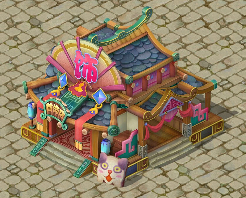 cartoon version - jewelry shop 3D Model .c4d .max .obj .3ds .fbx .stl .blend 
