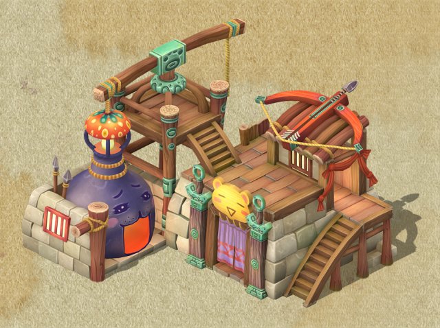 cartoon edition - arms shop 03 3D Model .c4d .max .obj .3ds .fbx .stl .blend 