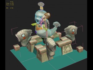 cartoon edition - child fountain sculpture 01 Modelo 3D