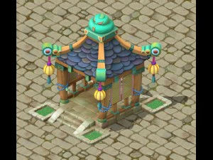 versione cartoon - piccolo padiglione Modello 3D