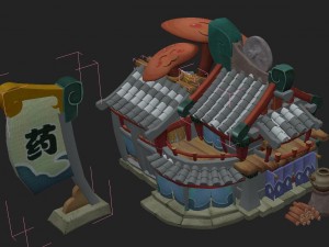 cartoon version - pharmacy 3D मॉडल