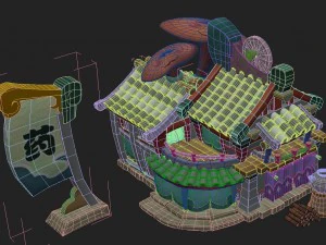 cartoon version - pharmacy 3D Model