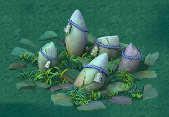 cartoon edition - ancient stone stone totem 3D Model .c4d .max .obj .3ds .fbx .stl .blend 