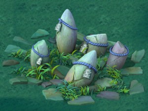 cartoon edition - ancient stone stone totem 3D Model