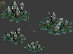 cartoon edition - ancient stone stone totem 3D Model