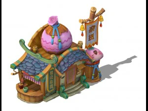 cartoon version - grocery store 3D Model
