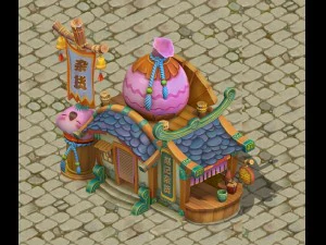cartoon version - grocery store 3D Model